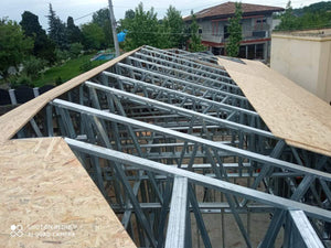 Roof Truss Cladding with 20mm OSB for a Single-story Metal House in Ilfov thumbnail