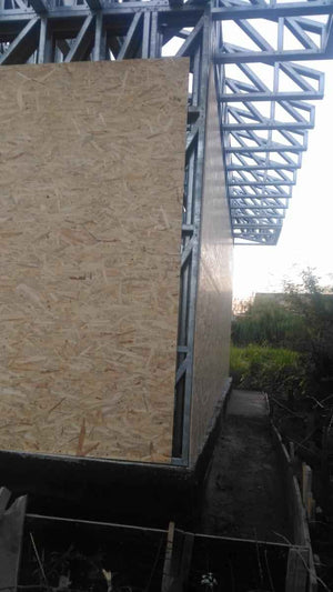 Exterior Cladding for a Metal House with 15mm OSB for a 260 sqm House Project thumbnail