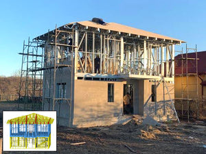 Exterior Cladding with Fibercement for a Metal House with a 162 sqm Area thumbnail