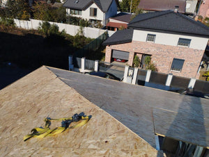 Exterior Cladding of Walls with Fibercement and OSB Roof for Two-Story House thumbnail