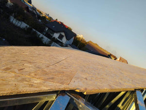 Exterior Cladding of Walls with Fibercement and OSB Roof for Two-Story House thumbnail