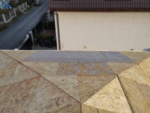 Exterior Cladding of Walls with Fibercement and OSB Roof for Two-Story House thumbnail