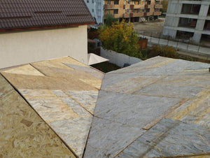 Exterior Cladding of Walls with Fibercement and OSB Roof for Two-Story House thumbnail