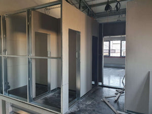 Interior Drywall Cladding for Office Space Project in a Production Hall thumbnail