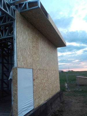Wall and Roof Cladding with 15mm OSB for a 250 sqm Model House thumbnail