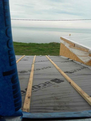 Wall and Roof Cladding with 15mm OSB for a 250 sqm Model House thumbnail