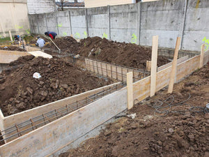 Reinforcement and Formwork for Metal House Foundation Beams thumbnail