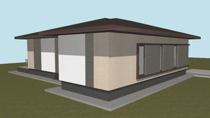 One Story Steel Frame House With 1 Bedroom Model 120-032 - modern style house exterior video thumbnail