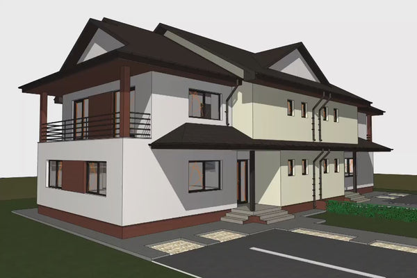 2 Storey Steel Frame Duplex House With 6 Bedrooms 476-011 - modern house exterior video