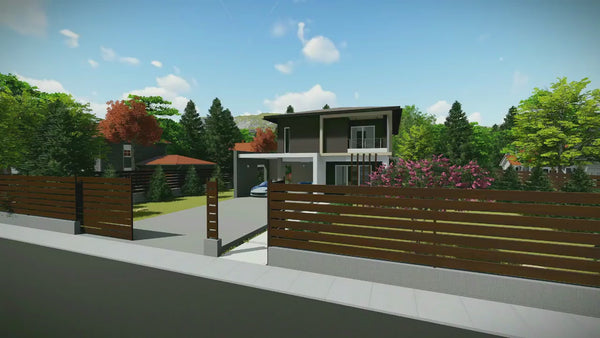 2 Story Steel Frame House With 3 Bedrooms Model 258-061 - home design video