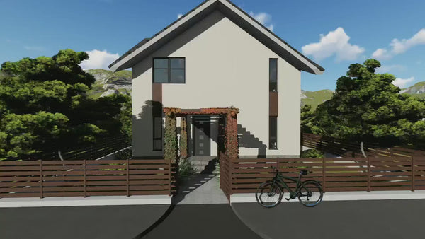 2 Storey Steel Frame House With 3 Bedrooms Model 180-070 - house design video