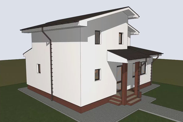 2 Story Steel Frame House With 3 Bedrooms Model 135-013 - house design video