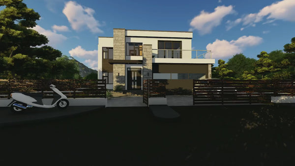 2 Story Steel Frame House With Three Bedrooms Number 334-062 - modern exterior house video