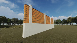Concrete House Fence With Brick Masonry Panels Model GA08 - fence model video thumbnail