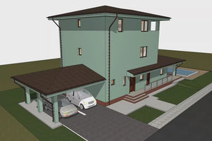 Three Story Steel Frame House With 3 Bedrooms Number 294-007 - modern house design video thumbnail