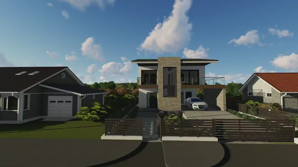 2 Storey Steel Frame House With 3 Bedrooms Model 265-052 - modern house design video