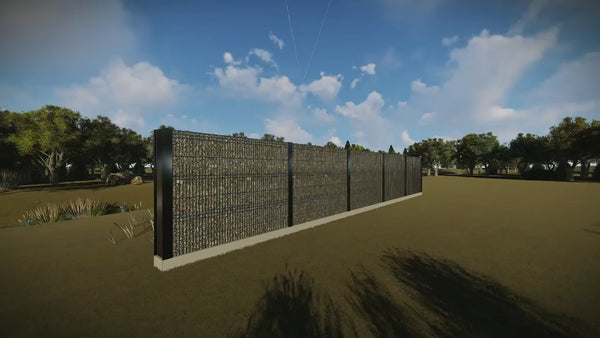 Galvanized Welded Mesh Gabion House Fence Model GA13 - fence model video