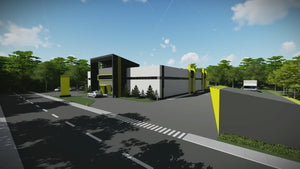 3 Story Industrial Steel Frame Building Construction 001 - building design video thumbnail