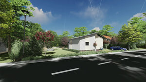 One Story Steel Frame House With 1 Bedroom Model 108-049 - home exterior design video thumbnail