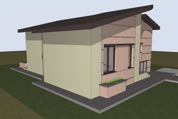 1 Story Steel Frame House With 1 Bedroom Model 088-019 - house design video