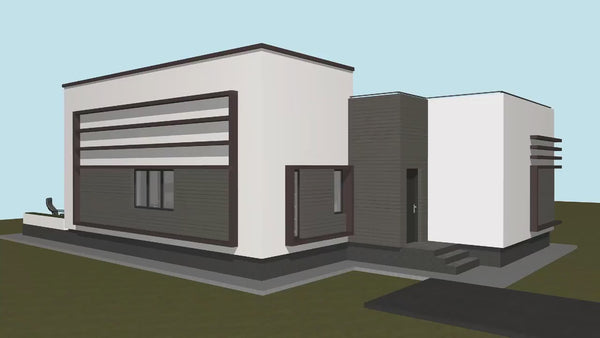 One Story Steel Frame House With Two Bedrooms Number 275-027 - house design video