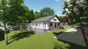 Single Story Steel Frame House With 2 Bedrooms Model 130-036 - home exterior design video thumbnail