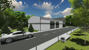 2 Storey Industrial Steel Frame Building Construction 002 - building design video thumbnail