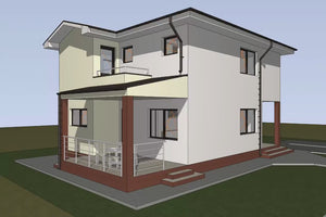 Two Story Steel Frame House With 4 Bedrooms Model 224-014 - modern house design video thumbnail