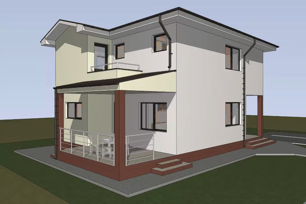 Two Story Steel Frame House With 4 Bedrooms Model 224-014 - modern house design video