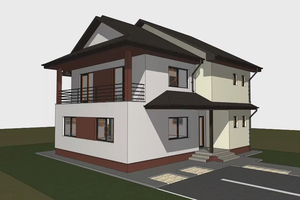 Two Story Steel Frame House With 3 Bedrooms Model 238-010 - house exterior video