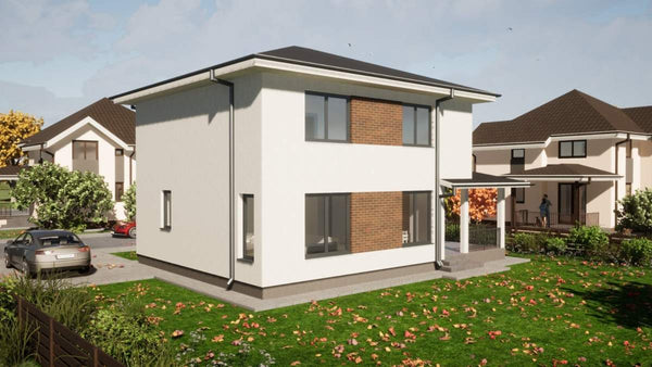 Proiect 3D locuinta unifamiliala P+E pe structura metalica