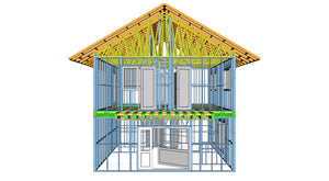 Exterior Cladding of a Metal Structure House with Fiber Cement thumbnail