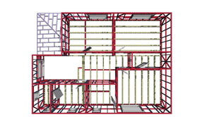 Installation of a Metal Staircase with 2 Ramps, a Landing, and a Slab Between Levels thumbnail