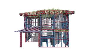 Installation of a Metal Staircase with 2 Ramps, a Landing, and a Slab Between Levels thumbnail