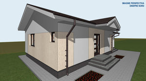 Construction of a House on a Metal Structure Pouring Concrete Mortar into Foundation Trenches thumbnail