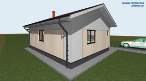 Construction of a House on a Metal Structure Pouring Concrete Mortar into Foundation Trenches thumbnail