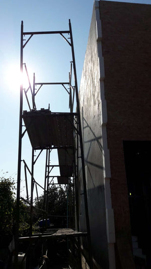 House Project at the Stage of Applying Spackle on the Facades thumbnail