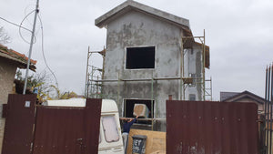 House Project at the Stage of Applying Spackle on the Facades thumbnail
