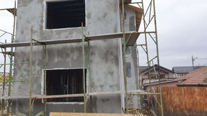 House Project at the Stage of Applying Spackle on the Facades thumbnail