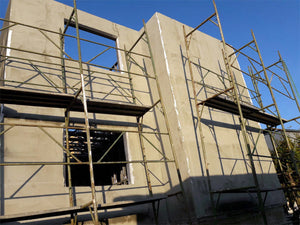 House Project at the Stage of Applying Spackle on the Facades thumbnail