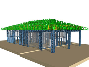 proiect rezistenta structura metalica casa 3D thumbnail