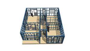 Completion of Metal Frame for Two Single-Story Houses in Berceni thumbnail