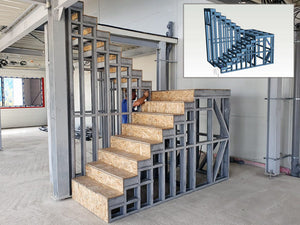 Design and Construction of a Two-Ramp Metal Staircase with Landing thumbnail