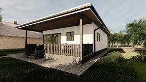 Randare 3D fatade casa parter cu finisaj decorativ siliconat thumbnail