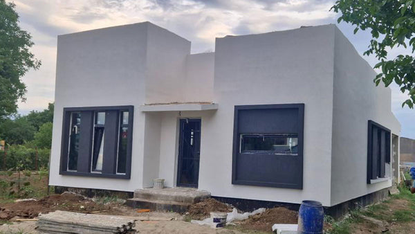 Santier casa parter Snagov in faza de finalizare exterioara