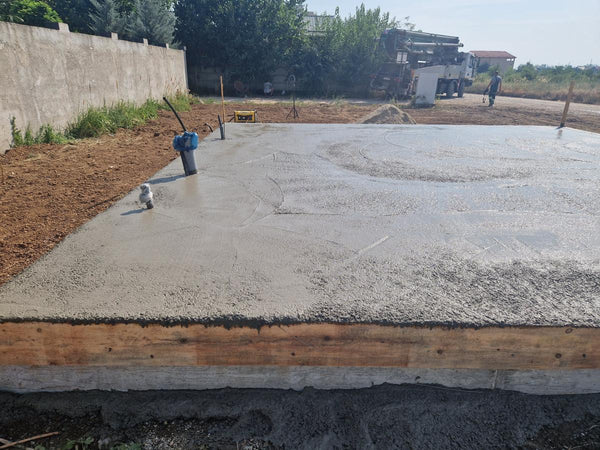 Santier constructie Ilfov in etapa de executie fundatie casa structura metalica