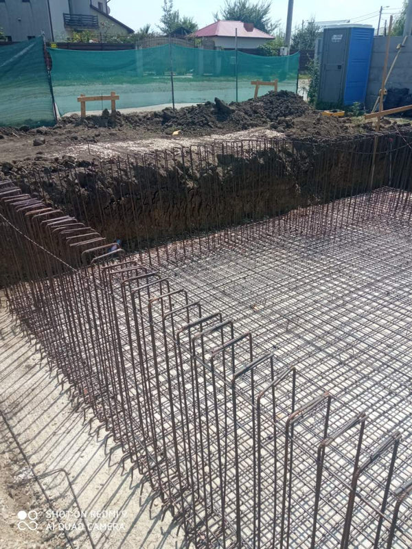 sapatura si armare demisol casa metalica 420 mp