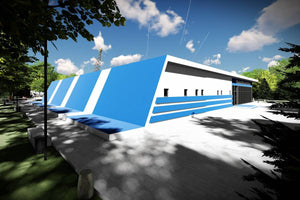 One Storey Commercial Steel Frame Building Construction 006 - building design image 1 thumbnail