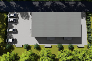 1 Story Commercial Steel Frame Building Construction 008 - building roof thumbnail
