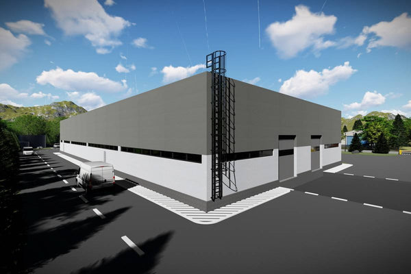 Three Story Industrial Steel Frame Building Construction 003 - building design image 4